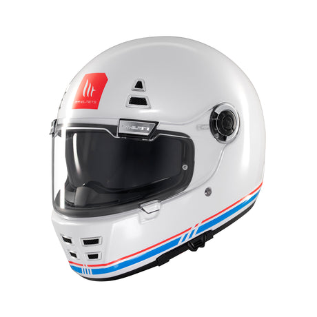 MT Jarama SV Plain Motorcycle Helmet White