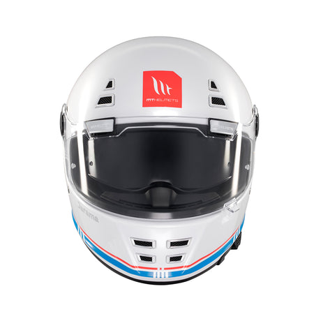 MT Jarama SV Plain Motorcycle Helmet White