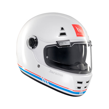 MT Jarama SV Plain Motorcycle Helmet White
