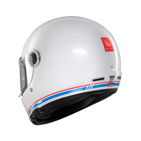 MT Jarama SV Plain Motorcycle Helmet White