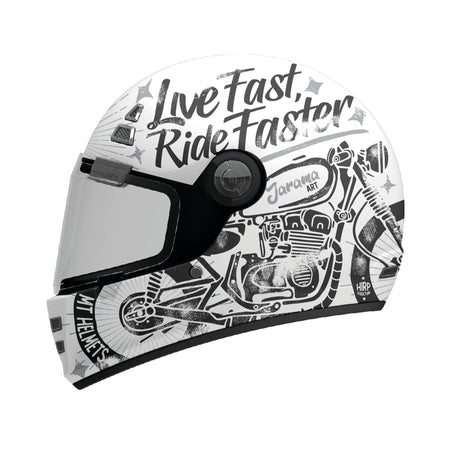 MT Jarama SV Art Motorcycle Helmet White