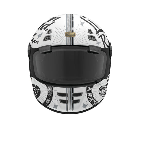MT Jarama SV Art Motorcycle Helmet White