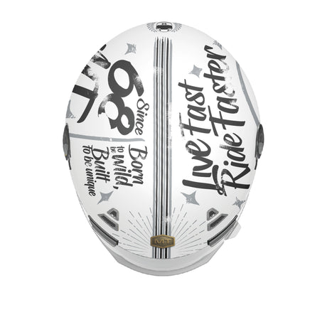 MT Jarama SV Art Motorcycle Helmet White