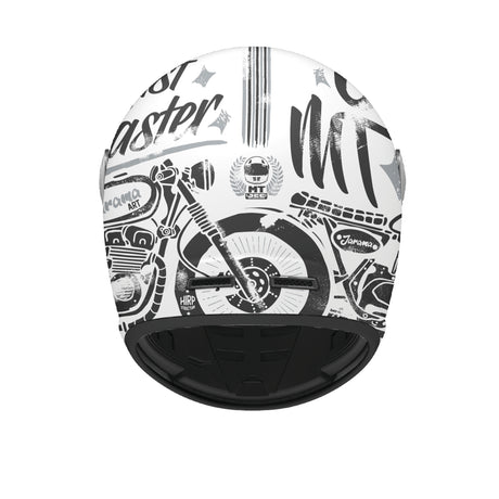 MT Jarama SV Art Motorcycle Helmet White