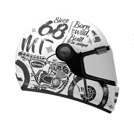 MT Jarama SV Art Motorcycle Helmet White
