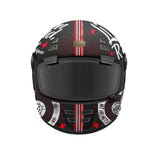 MT Jarama SV Art Motorcycle Helmet Black Red