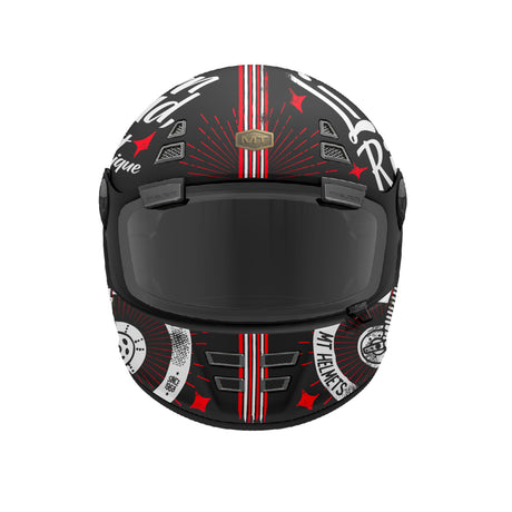 MT Jarama SV Art Motorcycle Helmet Black Red