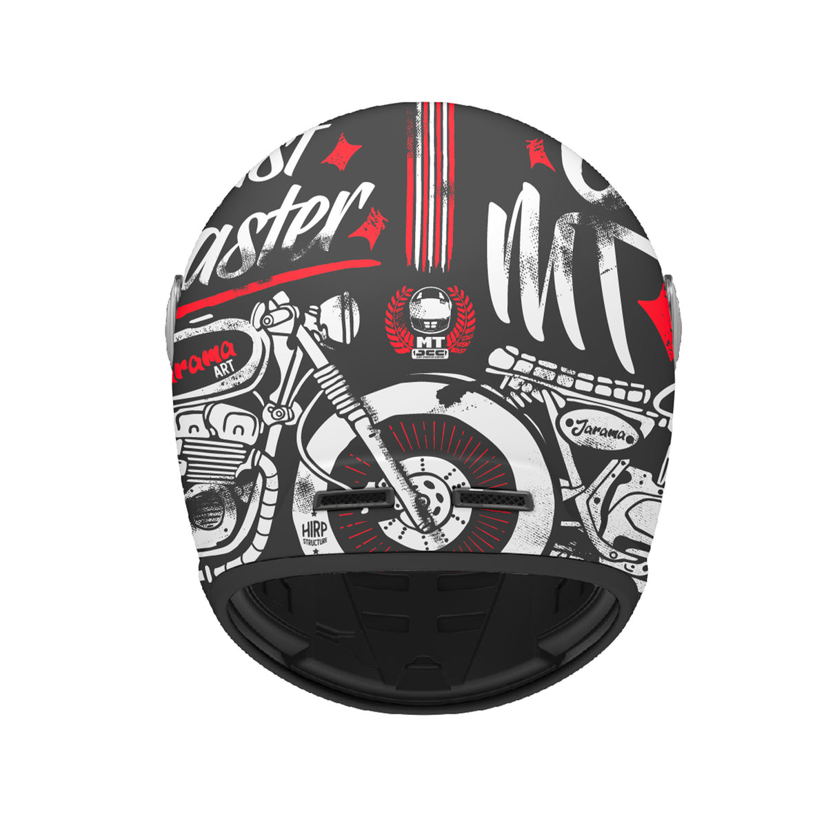 MT Jarama SV Art Motorcycle Helmet Black Red