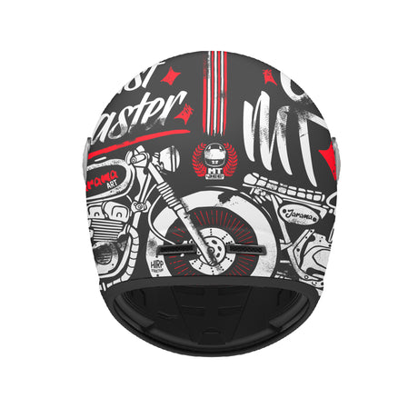 MT Jarama SV Art Motorcycle Helmet Black Red
