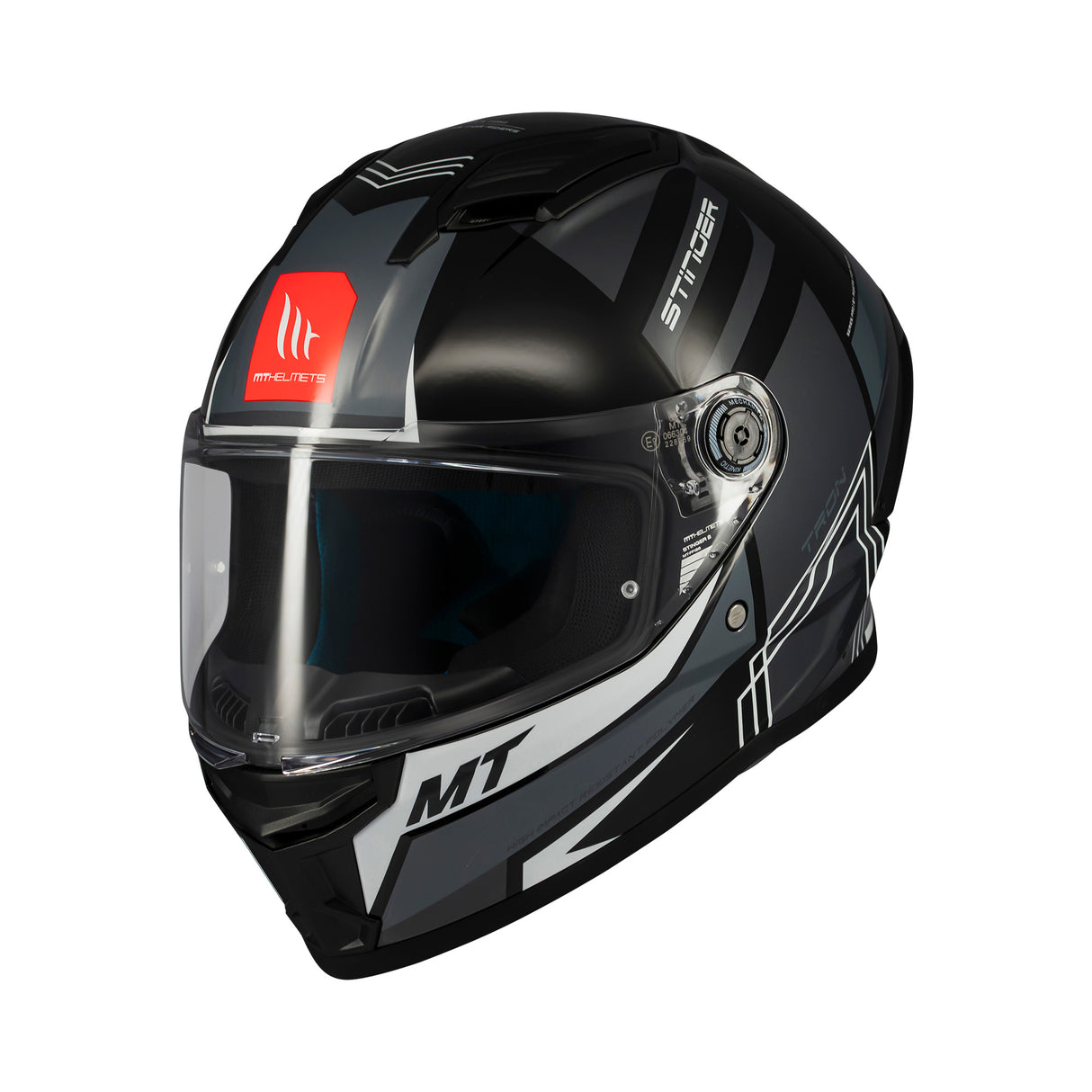 MT Stinger 2 Tron Motorcycle Helmet - Black