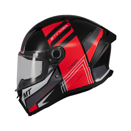 MT Stinger 2 Tron Motorcycle Helmet - Red Black
