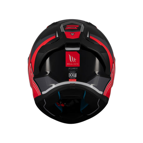MT Stinger 2 Tron Motorcycle Helmet - Red Black