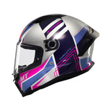MT Stinger 2 Tron Motorcycle Helmet - Pink Purple