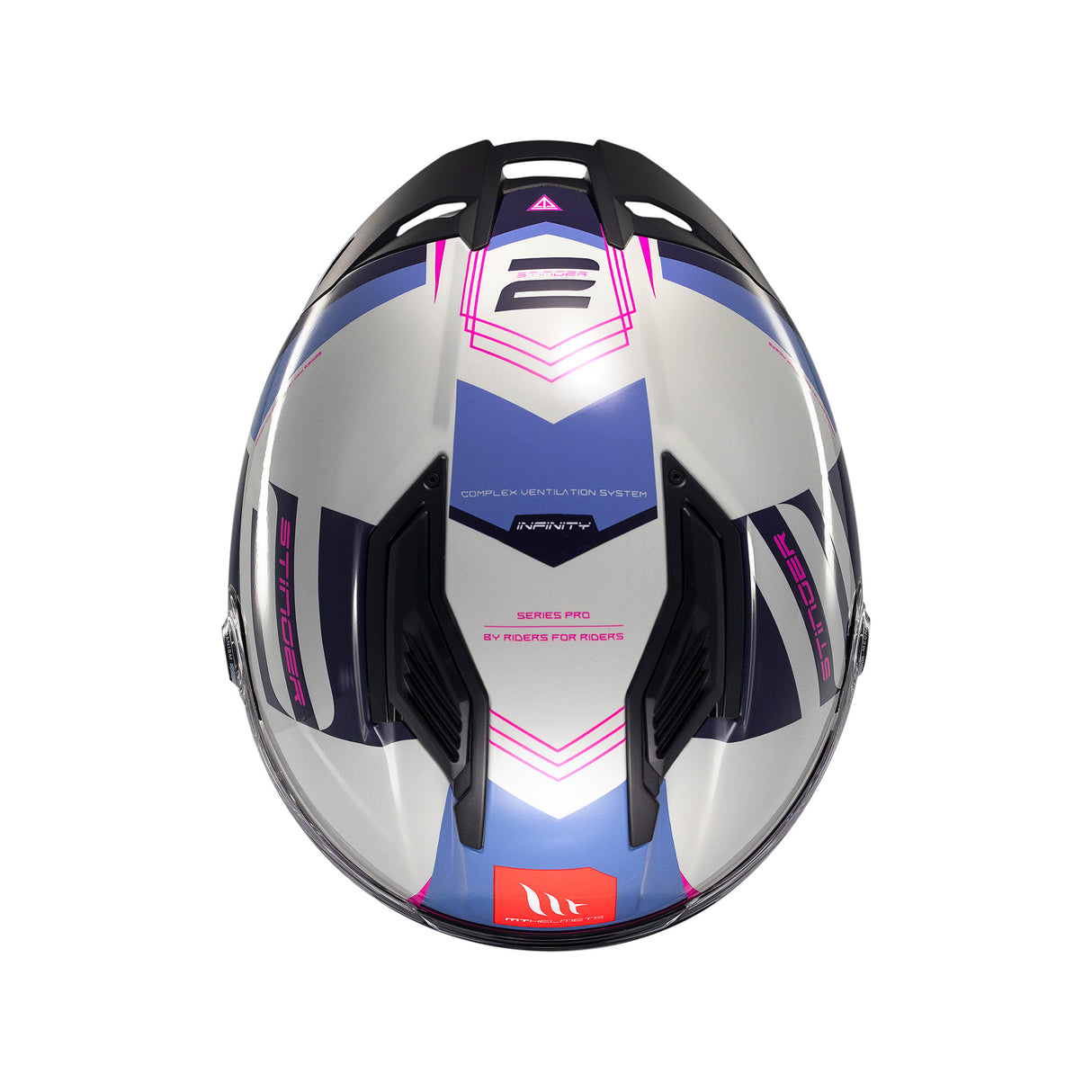 MT Stinger 2 Tron Motorcycle Full Face Helmet - Pink Purple