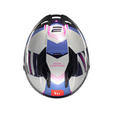 MT Stinger 2 Tron Motorcycle Full Face Helmet - Pink Purple