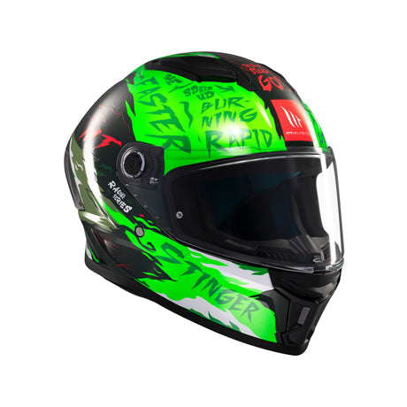 MT Stinger 2 Ardent Motorcycle Helmet - Green