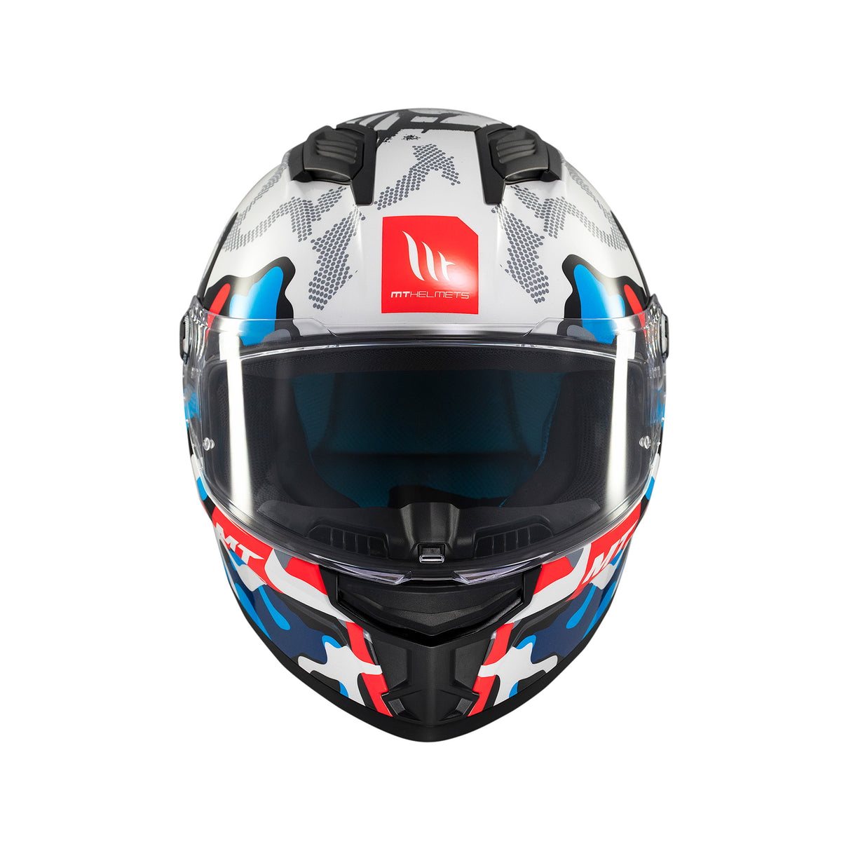MT Stinger 2 Yozu Motorcycle Full Face Helmet - Blue White