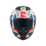 MT Stinger 2 Yozu Motorcycle Full Face Helmet - Blue White