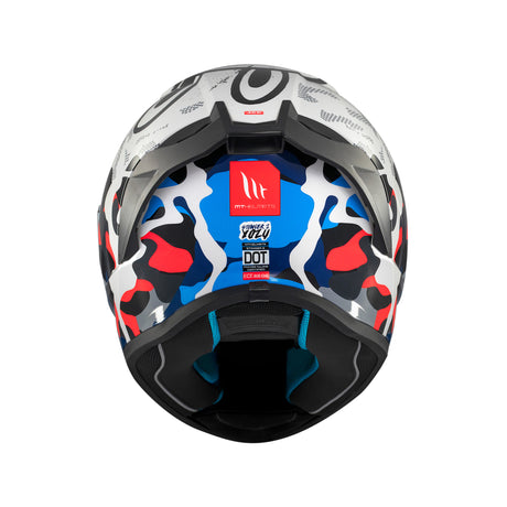 MT Stinger 2 Yozu Motorcycle Helmet - Blue White