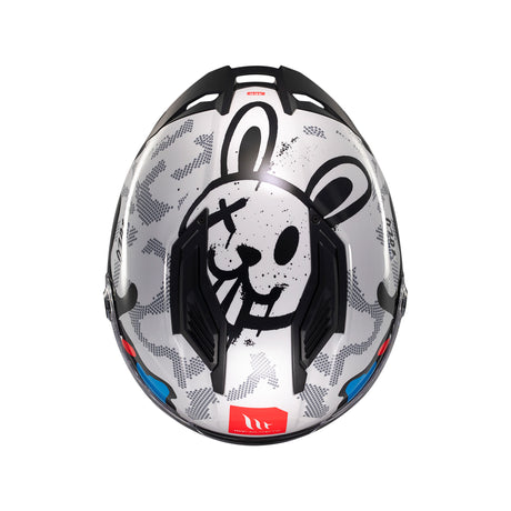 MT Stinger 2 Yozu Motorcycle Helmet - Blue White