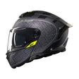 MT Atom 2 Destiny Motorcycle Helmet - Black Fluo