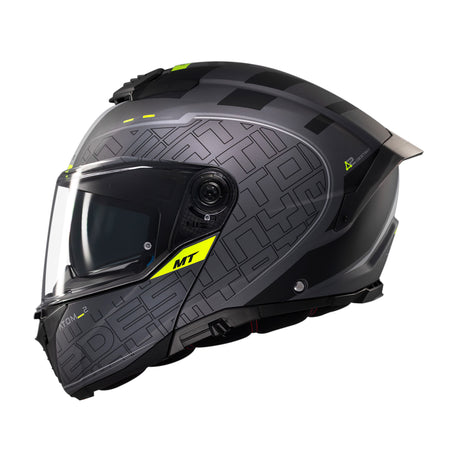 MT Atom 2 Destiny Motorcycle Helmet - Black Fluo