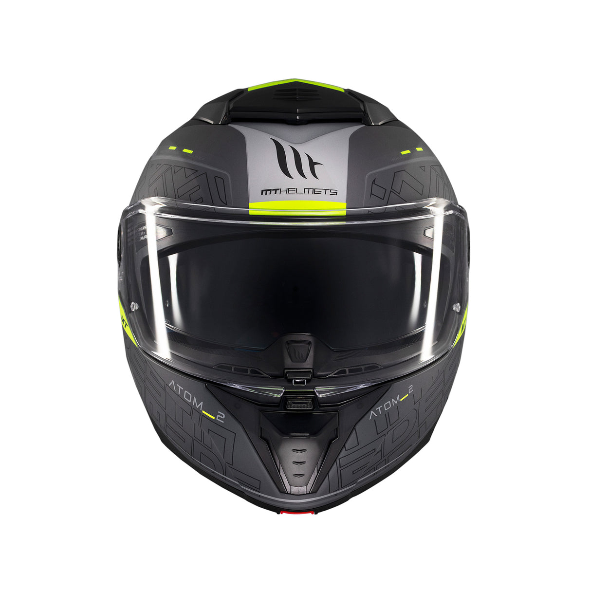 MT Atom 2 Destiny Motorcycle Helmet - Black Fluo