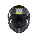MT Atom 2 Destiny Motorcycle Helmet - Black Fluo