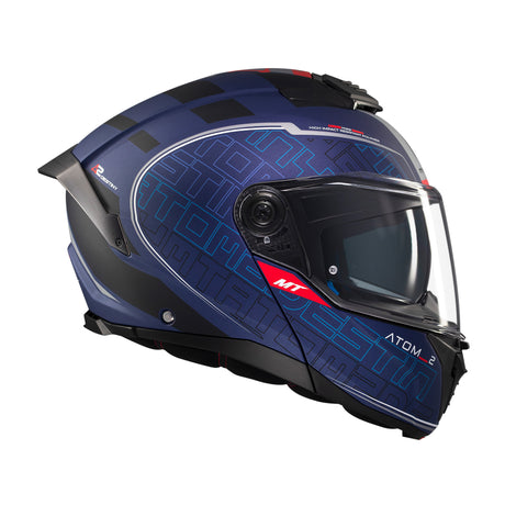 MT Atom 2 Destiny Motorcycle Helmet - Blue Black