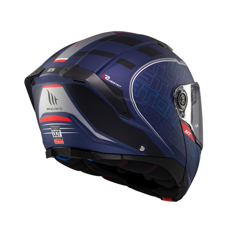 MT Atom 2 Destiny Motorcycle Helmet - Blue Black
