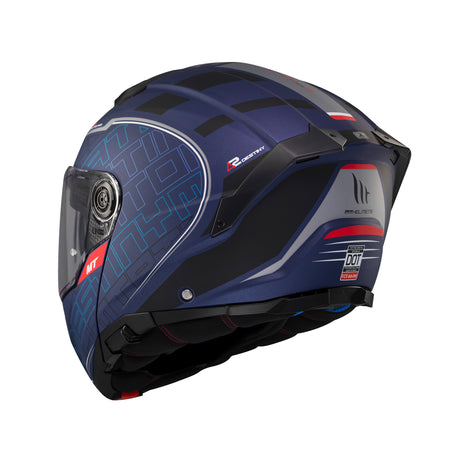 MT Atom 2 Destiny Motorcycle Helmet - Blue Black