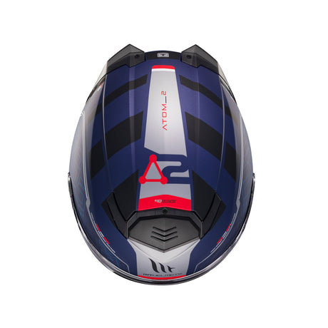 MT Atom 2 Destiny Motorcycle Helmet - Blue Black