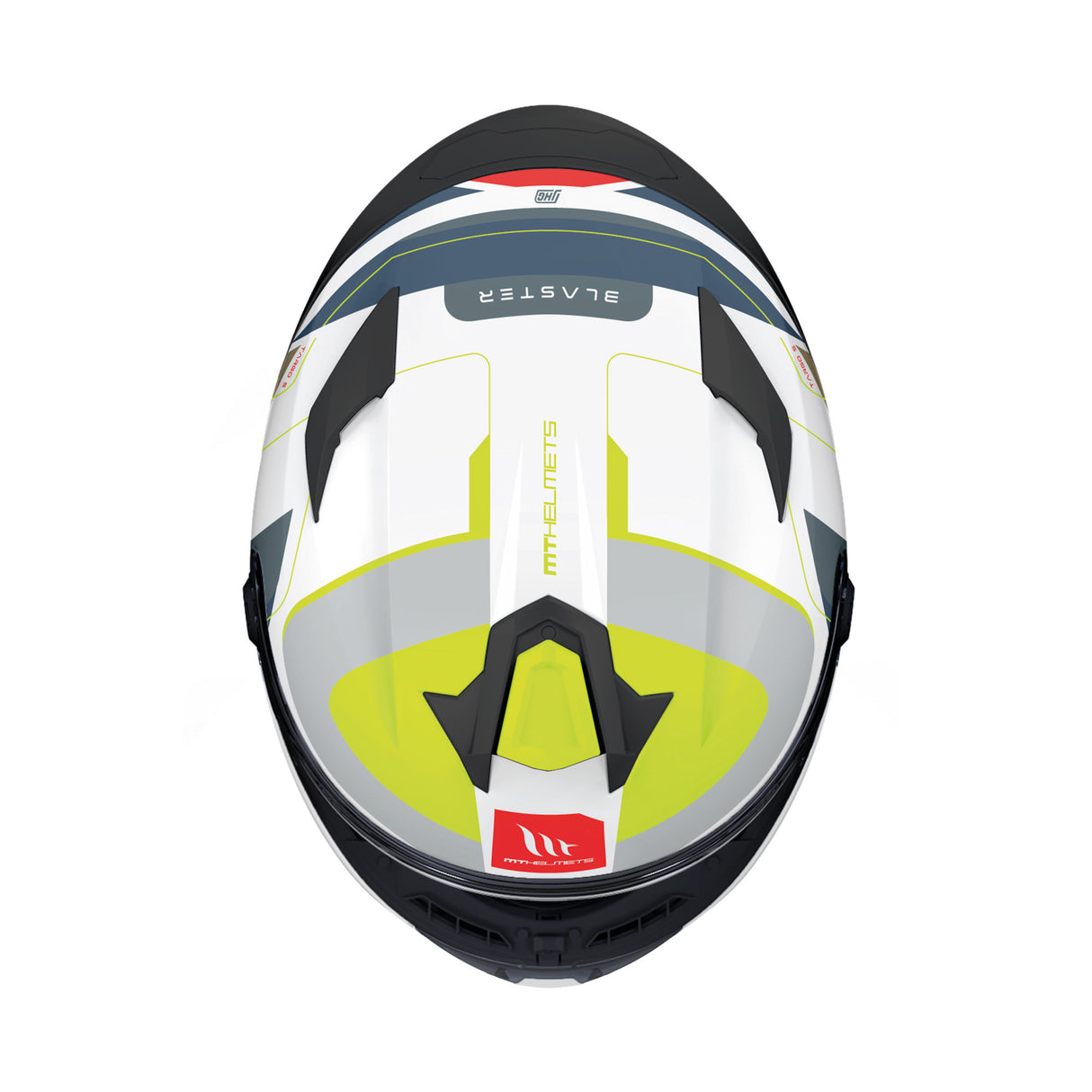 MT Targo S Blaster Motorcycle Helmet - Blue Fluo
