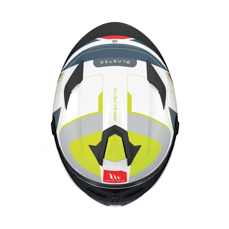 MT Targo S Blaster Motorcycle Helmet - Blue Fluo