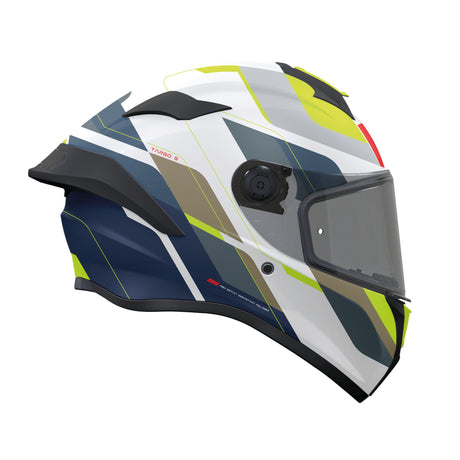 MT Targo S Blaster Motorcycle Helmet - Blue Fluo