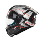 MT Targo S Brik Motorcycle Helmet - Black White