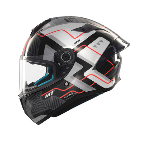 MT Targo S Brik Motorcycle Helmet - Black White