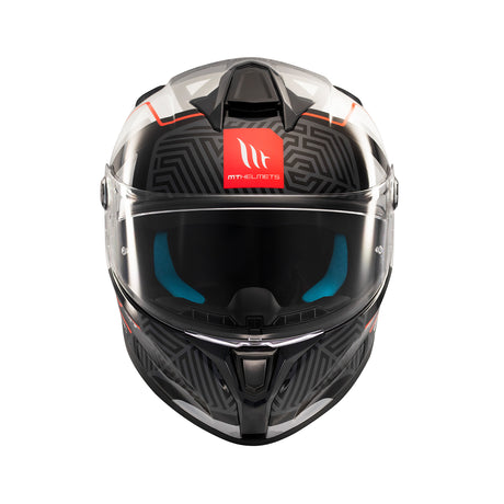 MT Targo S Brik Motorcycle Helmet - Black White