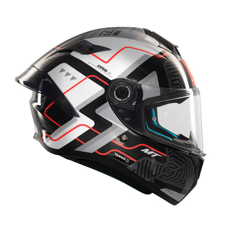 MT Targo S Brik Motorcycle Helmet - Black White
