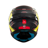 MT Targo S Brik Motorcycle Helmet - Fluo Red Black