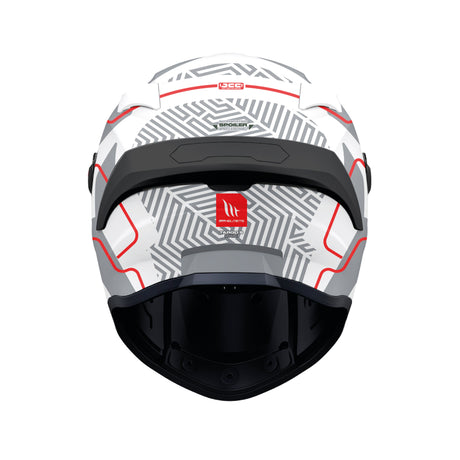 MT Targo S Brik Motorcycle Helmet - White Grey