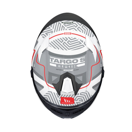 MT Targo S Brik Motorcycle Helmet - White Grey