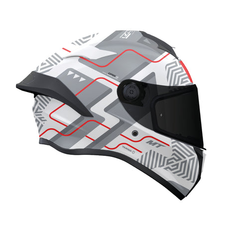 MT Targo S Brik Motorcycle Helmet - White Grey