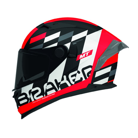 MT Braker Foster Motorcycle Helmet - Red