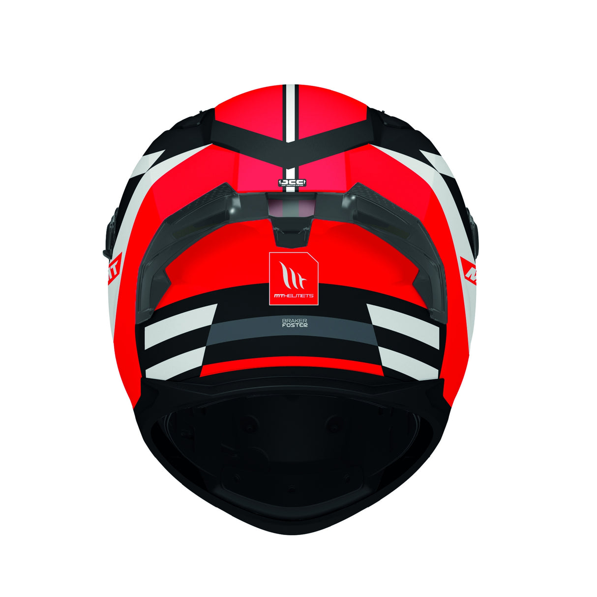 MT Braker Foster Motorcycle Full Face Helmet - Red