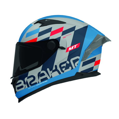 MT Braker Foster Motorcycle Helmet - Blue