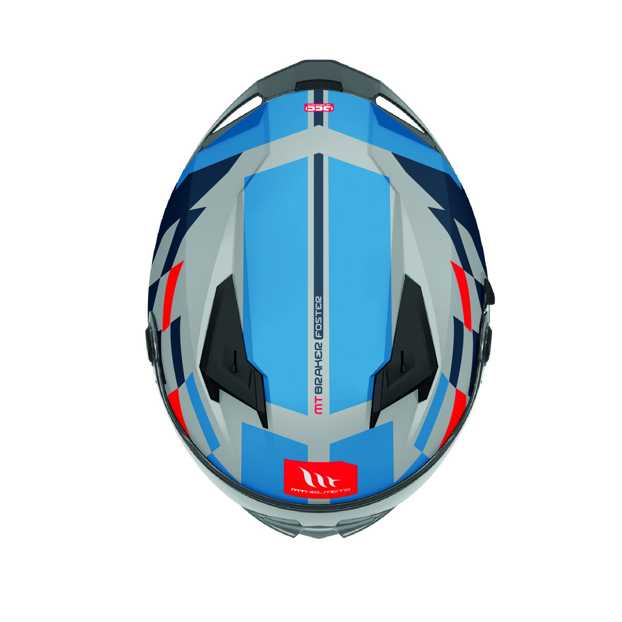 MT Braker Foster Motorcycle Full Face Helmet - Blue