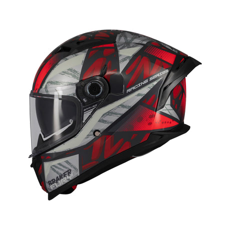 MT Braker Fury Motorcycle Helmet - Red