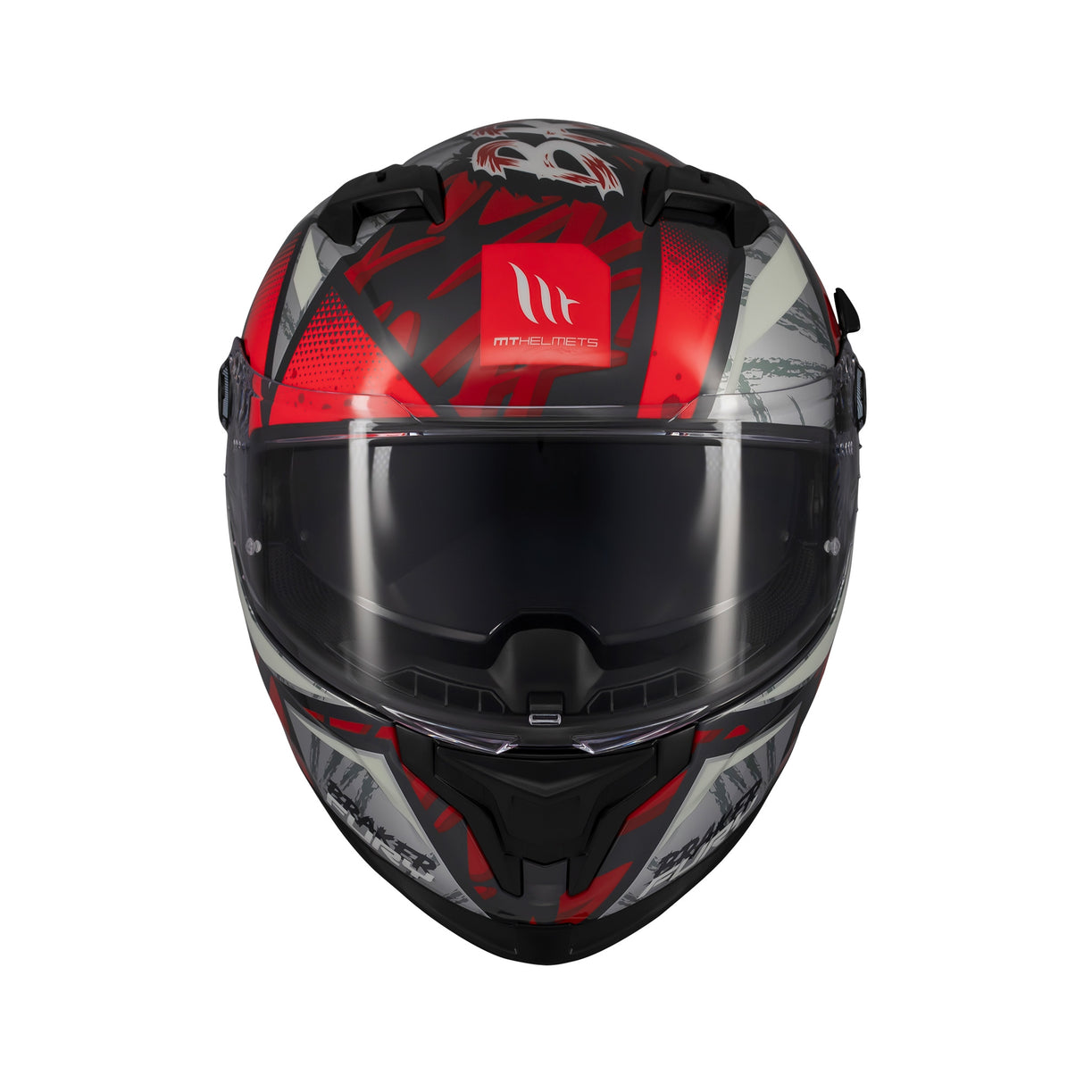 MT Braker Fury Motorcycle Full Face Helmet - Red