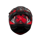 MT Braker Fury Motorcycle Full Face Helmet - Red